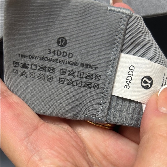 Lululemon 35DDD Gray Cross-Back Sports Bra - Picture 6 of 6